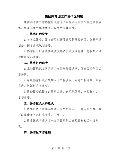 集团共青团工作协作区制度