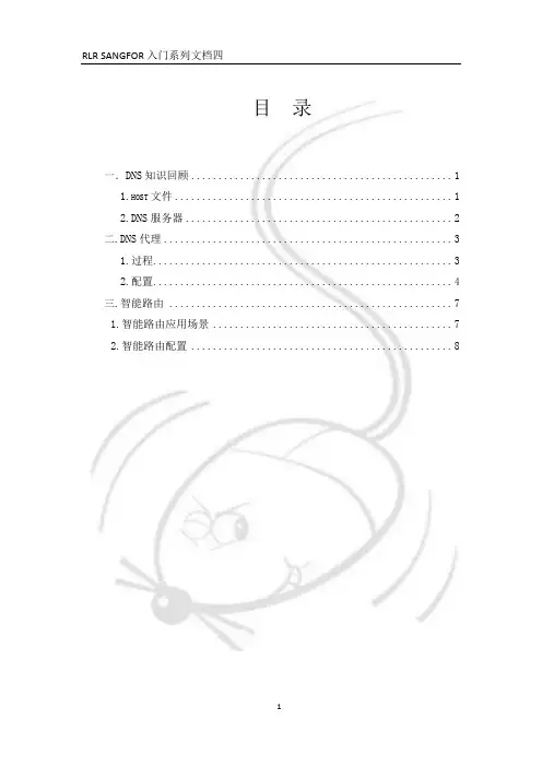 RLR-SANGFOR AD DNS代理和智能路由(出站)