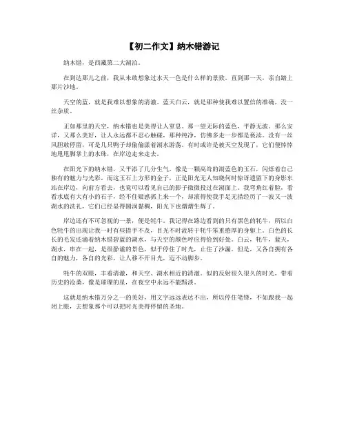 【初二作文】纳木错游记