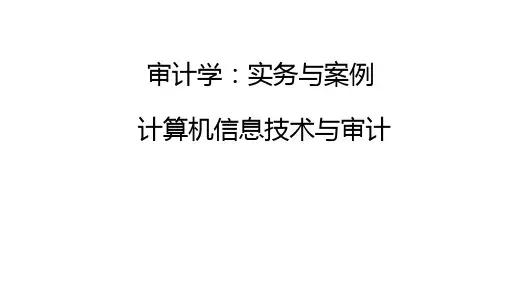 审计实务与案例(第5版)计算机信息技术与审计