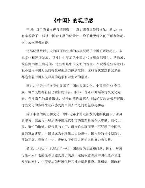 《中国》的观后感