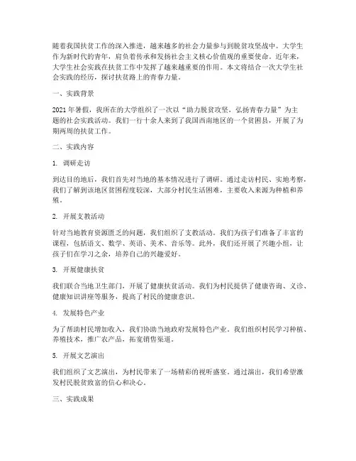 大学生社会实践__扶贫