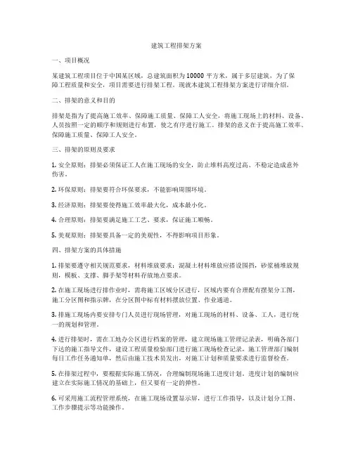 建筑工程排架方案