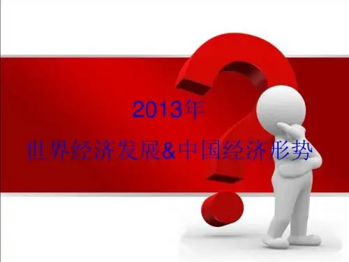 2013年世界经济形式&中国经济形式