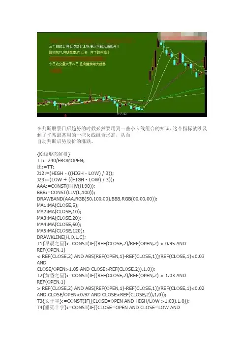 通达信指标公式源码K线解盘 主图源码