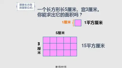 三年级下册长方形和正方形的面积公式PPT课件