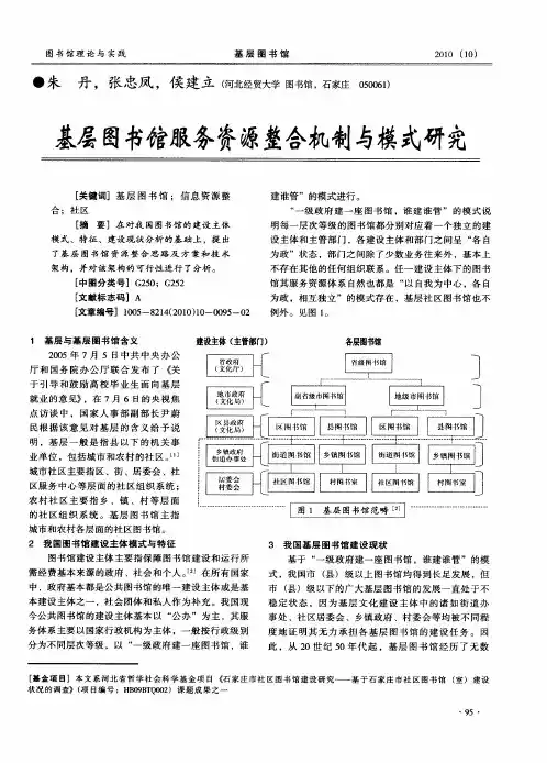 基层图书馆服务资源整合机制与模式研究