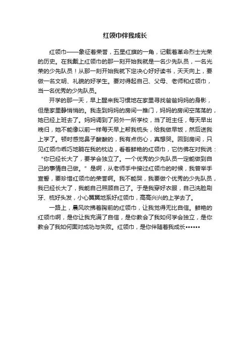 红领巾伴我成长