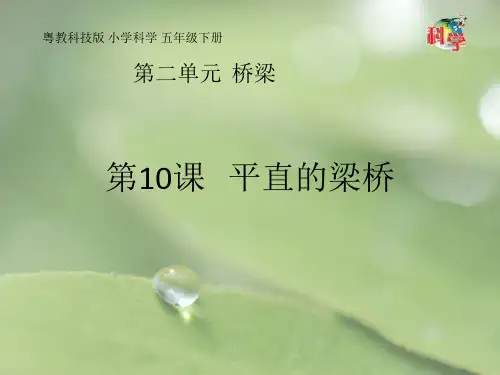 [小学科学]五年级下册第10课《平直的梁桥》教学课件