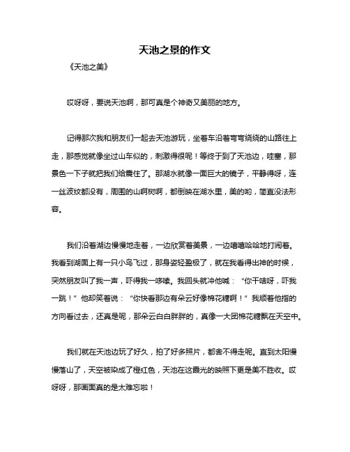 天池之景的作文