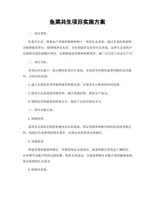 鱼菜共生项目实施方案