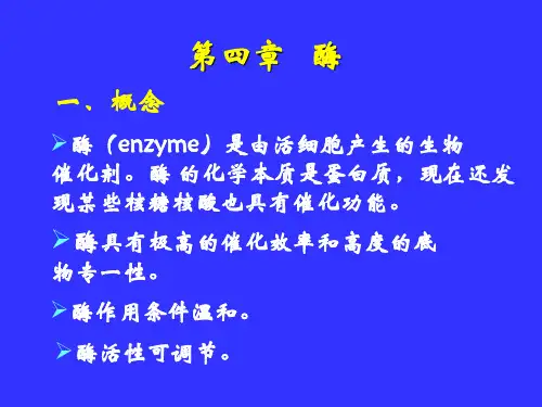 酶具有极高的催化效率和高度的底物专一性.ppt
