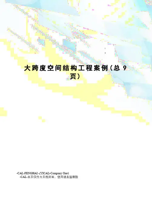 大跨度空间结构工程案例