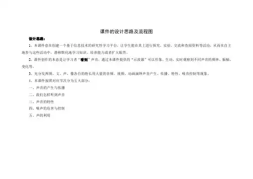 课件的设计思路及流程图