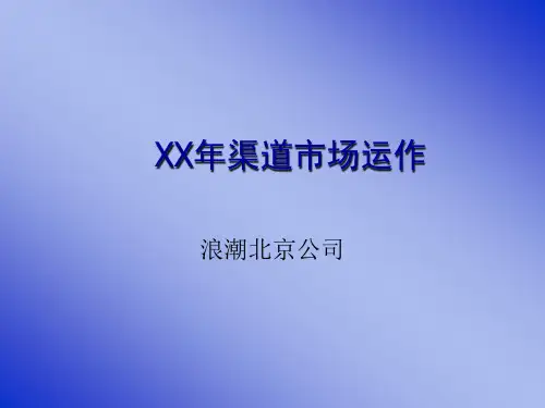 浪潮北京公司渠道市场运做培训讲稿(PPT 69页)