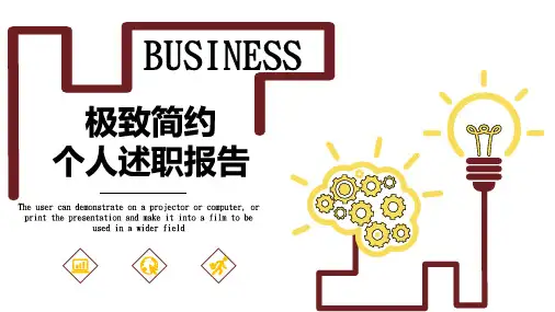 极致简约个人述职报告ppt模板