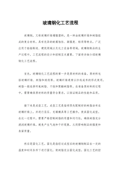 玻璃钢化工艺流程
