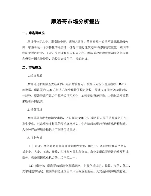摩洛哥市场分析报告