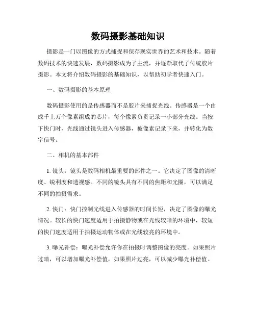 数码摄影基础知识