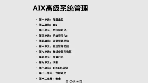 AIX高级系统管理培训教材PPT课件
