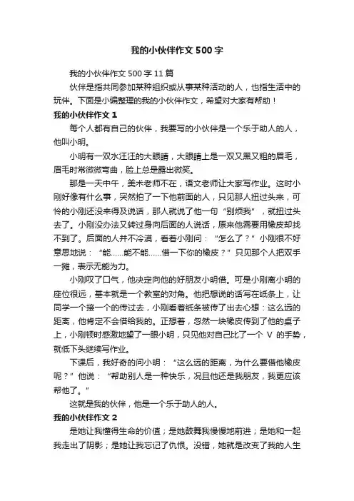 我的小伙伴作文500字11篇