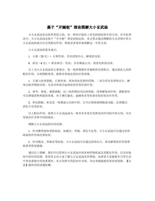 基于“开阖枢”理论图解大小玄武汤