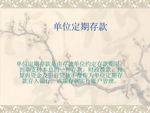 10.单位定期存款