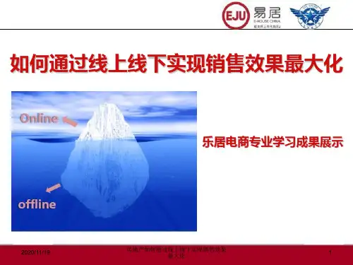 房地产如何通过线上线下实现销售效果最大化PPT