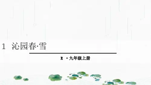 最新人教版语文九年级上册第1课《沁园春·雪》(共42张PPT)