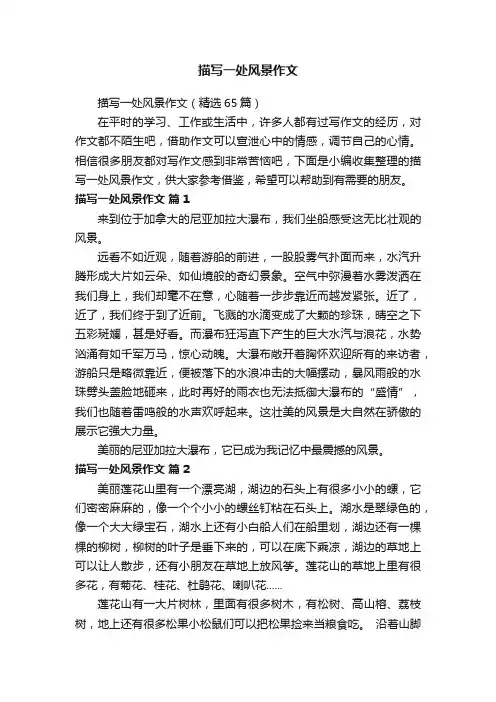 描写一处风景作文（精选65篇）