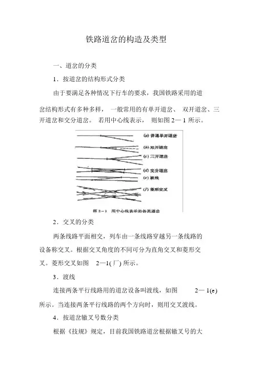 铁路道岔的构造及类型