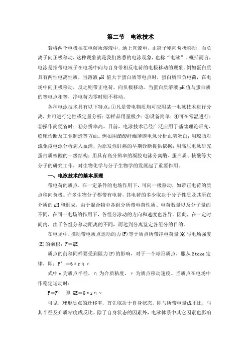 电泳技术-物理化学