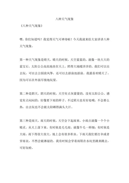 八种天气现象