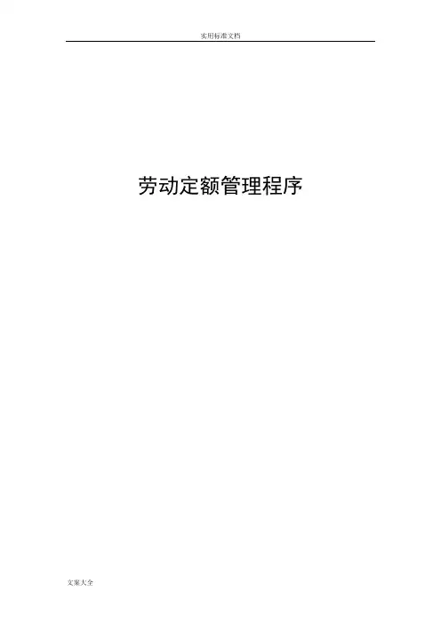 劳动定额管理系统程序