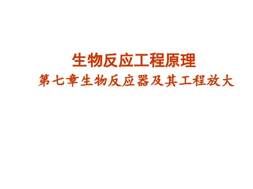 第7章生物反应器及其工程放大