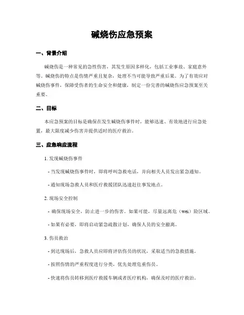 碱烧伤应急预案