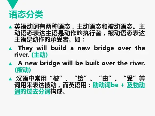 被动语态的八大时态