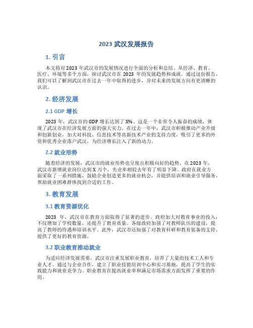 2023武汉发展报告