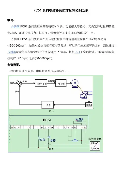 FC51系列变频器的闭环过程控制功能