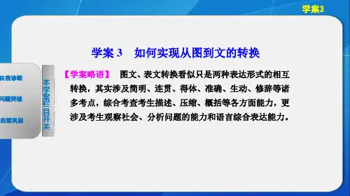 高考语文专题复习课件 第一章语言文字运用 学案3 如何实现从图到文的转换