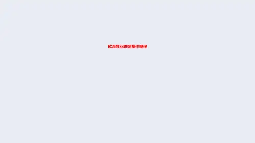 欧派异业联盟操作规程