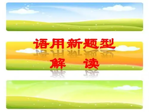 语用新题型解读