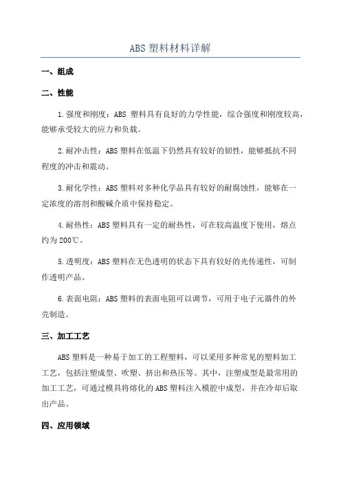 ABS塑料材料详解