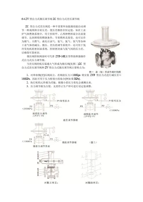 型自力式微压调节阀ZZC型自力式差压调节阀