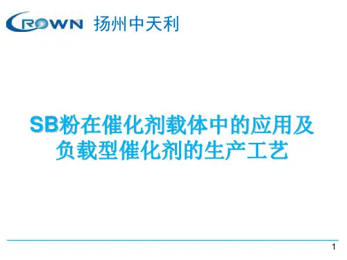 SB粉在催化剂载体中的应用及负载型催化剂的生产工艺
