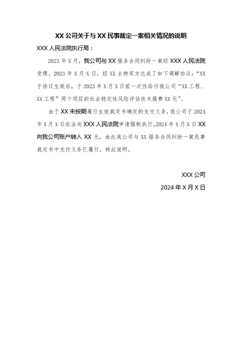 案件情况说明