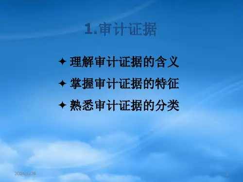 审计证据与审计工作底稿ppt52页