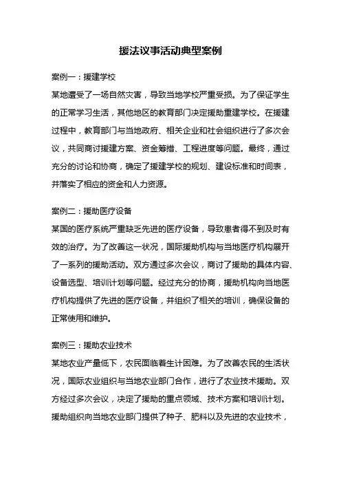 援法议事活动典型案例