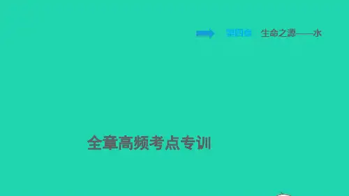 九年级化学上册第4章生命之源__水全章高频考点专训习题课件科学版ppt