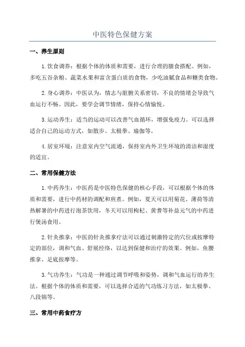 中医特色保健方案